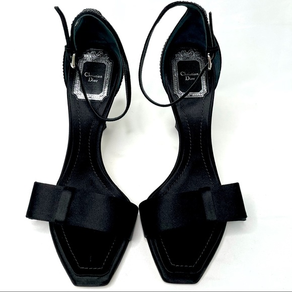 Christian Dior Black Crystal Embellished Heels